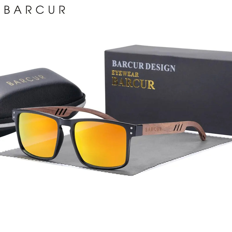 BARCUR Original Design Natural Wood Sunglasse