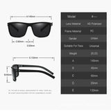 Square Polarized Sunglasses for Women Men