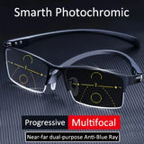 3PCS Titanium Multifocal Reading Glasses