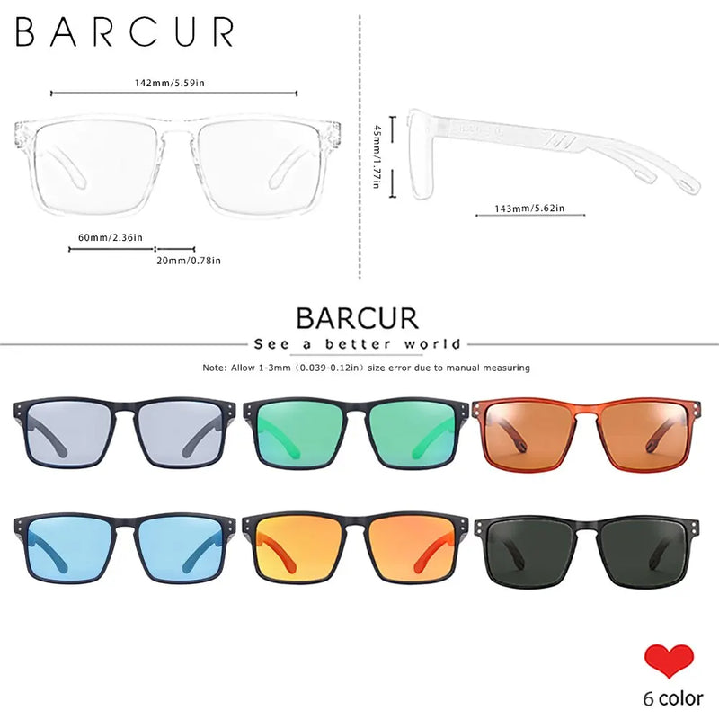 BARCUR Original Design Natural Wood Sunglasse