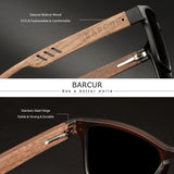 BARCUR Original Design Natural Wood Sunglasse