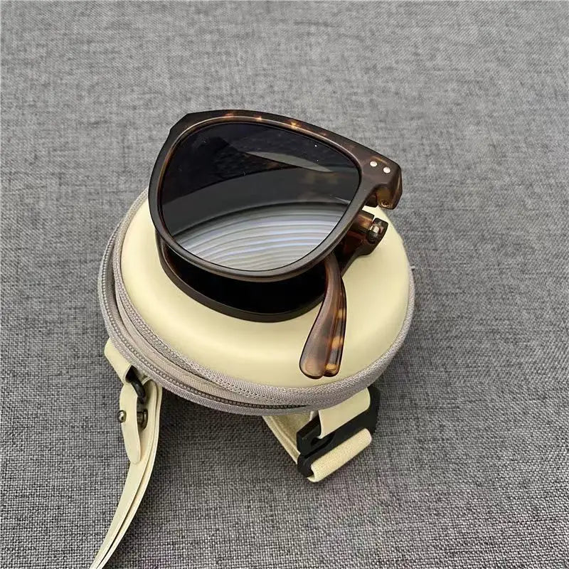 Foldable Sunglasses with Storage Bag Women