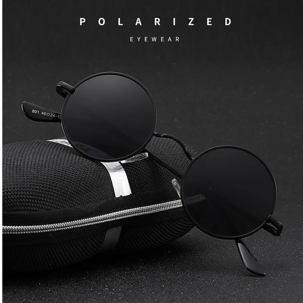 Round Polarized Sunglasses Men Women Retro