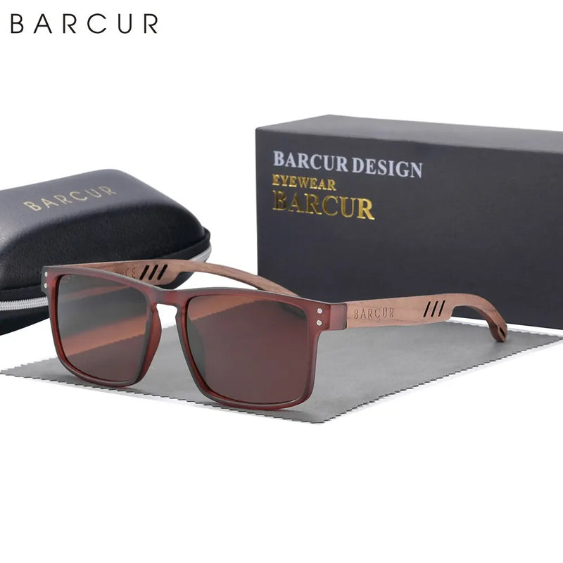 BARCUR Original Design Natural Wood Sunglasse